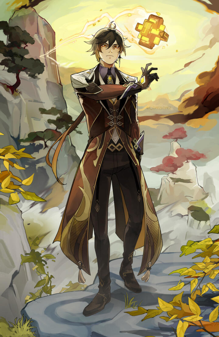 Zhongli (2022)--Genshin Impact Fanart