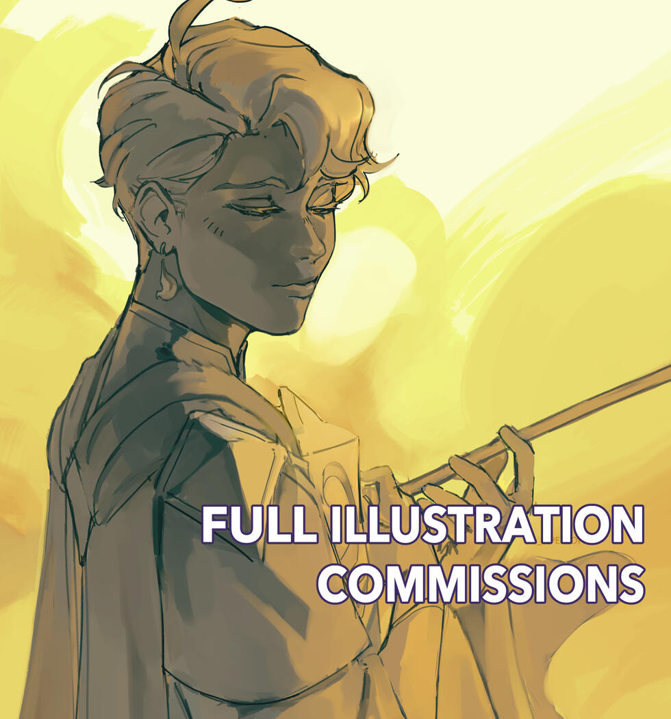 Prices begin at 350 USD. Full illustrations are fully lined, colored, and rendered to my best quality work. Order through email.